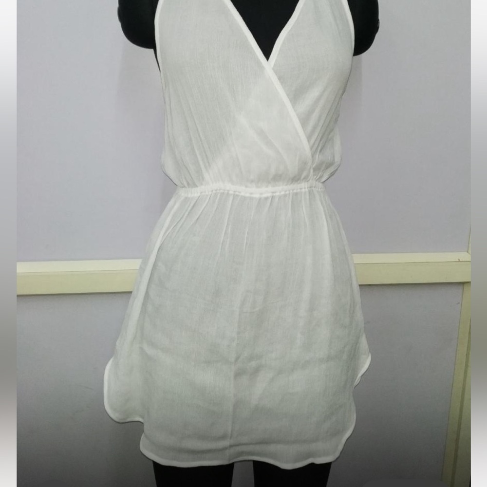Swim Cover Black Sleeveless Dress with Crotchet Details